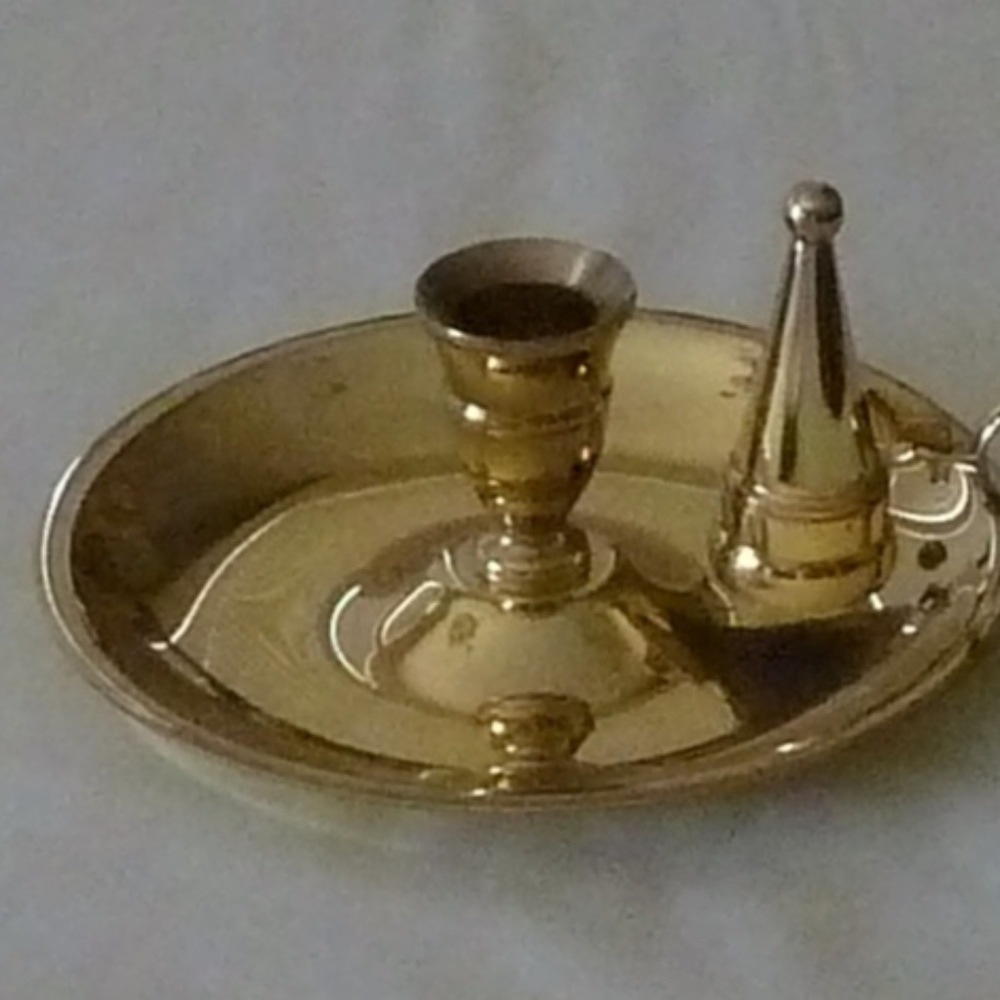 Chamber Stick with Snuffer 2 1/2"h